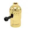 Casquillo de lámpara E26 casquillo de lámpara de calibre americano portalámparas de atenuación de tres velocidades dos velocidades interruptor de dos etapas casquillo de lámpara de aluminio dorado cobre estándar americano