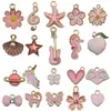 Conjunto misto de pequenos acessórios, pulseira DIY de liga com gotas de óleo, colar, brinco, pingente, chaveiro, acessório e pacote de material de decoração
