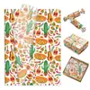 Wx298 Papel Mexicano para Copos 17g Papel de Embrulho à Prova de Umidade para Doces de Presente Papel Decorativo de Pera com Pimenta e Cacto