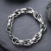 Pulsera para hombre de acero de titanio que no se desvanece, personalidad retro, diseño hip-hop, accesorios versátiles nuevos, joyería simple de alta gama para mujer
