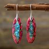 Pendientes de piedra imperial geométrica de lujo, de alta calidad, de Amazon, nuevos y bohemios, joyería de moda europea y americana.