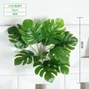 Plantas Verdes de Simulación Nórdica Adornos de Plantas Verdes Flores Artificiales para Sala de Estar Flores Secas Adornos de Planta en Maceta para Escritorio de Oficina Hogar Creativo