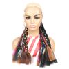 Cor Cool Girl Boxing Braids Perucas Europeu e Americano Boxe Tranças Perucas Tranças Reggae Hip Hop Dirty Braids Pony Tail