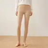 Leggings de Punto 100% Cachemir para Mujer, Otoño e Invierno 2026, Corte Ajustado, Color Sólido, Canalé, Pantalones Cálidos