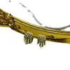 Brincos Vintage Franceses de Argola em C Torcida de Múltiplas Camadas Design Sense Argola de Orelha Torcida Dourada Estilo Frio Brincos Distintivos