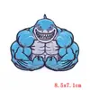 Parches de tela bordados de animales musculosos punk transfronterizos bordado de computadora DIY con adhesivo parches para ropa se pueden planchar punto