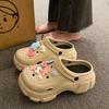Zapatos de Cueva Famosos de Internet para Mujer Verano Ropa de Abrigo Sandalias Explosivas Suela Gruesa Punta Cerrada Playa Dos Formas de Usar Zapatos de Jardín EVA para Mujer