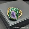 Nuevo Pulsera de Perla Barroca Incrustada con Mineral Crudo Natural Amatista Pulsera de Piedra Cruda Personalizada Europea y Americana Proveedor