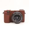 Adecuado para Cámara Mirrorless Sony A6300 A6400 A6100 Funda de Silicona Funda Protectora Bolsa para Fotografía Bolsa de Cáscara Blanda