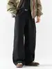 Ropa para Hombre Fengshe / Pantalones Casuales de Trabajo Americano para Niños Primavera y Otoño Color Sólido Sueltos Rectos Versátiles Pierna Ancha Pantalones Largos