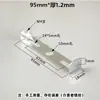Base de luz de techo en forma de U, soporte metálico medio en forma de I, chasis, pieza de hierro, tablero de fijación para colgar en pared/techo, tira trasera