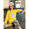 Camiseta de manga larga 100% algodón para niña 2026 nuevo top infantil elegante para niñas, para primavera y otoño, camiseta básica con estampado de dibujos animados