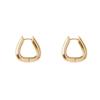 Aretes de Moda 2025 de Estilo Europeo y Americano, Aretes de Metal Nicho Ovalados con Personalidad, Puños de Oreja de Alta Gama