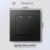 Hong Kong y Macao Enchufe USB Británico 13A con Enchufe de Carga Rápida Tipo-C Interruptor de Luz Estándar Británico Panel de Plástico Negro