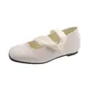 Bailarinas de Estilo Retro Francés para Mujer, Combina con Faldas, Suaves Zapatos Mary Jane de Verano Estilo Hada con Punta Cuadrada y Suela Suave