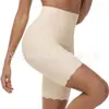 Nuevos Pantalones Seamless de Cintura Alta para Control de Abdomen para Comercio Exterior, Pantalones Cortos Tipo Boxer de Talla Grande de Longitud Extendida Anti-Exposición, Pantalones de Longitud Media para Control de Abdomen y Levantamiento de Cadera