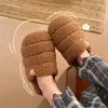 Pantuflas Suaves de Algodón para Mujer, Pantuflas Antideslizantes para el Hogar, Estilo de Pareja, Pantuflas de Algodón Cálidas y Silenciosas con Felpa Interior, Venta al por Mayor