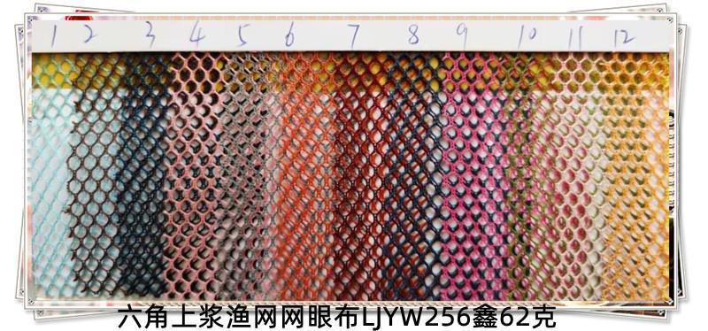 六角上浆渔网网眼布LJYW256鑫62克2023年4义 (3
