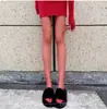 Meia-calça vermelha feminina retrô veludo outono e inverno base meias uso interno uso externo slim look blogueira meia-calça vermelha justa plástico