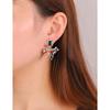 Aretes Retro de Alas de Ángel con Micro Zirconia Removibles para Uso Múltiple Elegantes con Zirconia de Gota de Agua Esmeralda