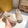Sapatos Birkenan de sola grossa Beier femininos 2024 novos espessados de um pedal sapatos preguiçosos de bico fechado casuais BE-6808