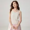Moda Otoño e Invierno Nuevo Diseño de Nicho Irregular Cachemira para Mujer Camisola Pequeño de Pico Simple Versátil No