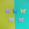 Claro punto de onda mariposa accesorios diy tocado horquilla material hecho a mano accesorios para zapatos con agujeros para funda de teléfono móvil accesorios al por mayor