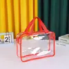 Bolsa Transparente de PVC Bolsa de Maquiagem Personalizada Bolsa Impermeável para Necessaire Bolsa de Presente para Higiene Pessoal Bolsa de Armazenamento com Zíper Bolsa de Maquiagem