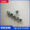 Tornillo de fijación Wobait M8*7/8 Azul-Blanco Galvanizado Zincado Cabeza Phillips con Agujero Redondo Tornillo para Máquina