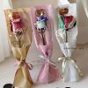 3.8 Día de la Mujer Te Amo Lámina de Oro Rosa Individual Bolsa de Empaque Ramo de Flores Bolsa para Arreglo Floral Arte Floral Suministros para Floristería