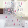 Pegatinas de Arte para Uñas Mariposa Degradado Super Hada Repujadas 5D Borde de Encaje Versátil Lazo Copo de Nieve Invierno Pegatinas para Diario de Uñas