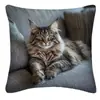 Capa de Almofada Gato Desenho Animado Gato Almofada Fofa Quarto Gato Casa Capa de Almofada Sofá Fronha Decorativa Atacado
