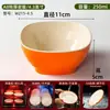 Lanches Shaxian Arroz Plano com Carne Branca e Laranja Duas Cores Louças de Melamina Tigela de Arroz Prato para Saltear Macarrão Misto Comida Cozida Lenta Tigela de Macarrão Tigela de Sopa Anti-Queda