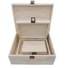 Caja de Regalo Souvenir, Caja de Almacenamiento de Madera, Caja de Regalo Pura con Tapa Abatible, Caja de Colección de Almacenamiento de Madera, Caja Pequeña Rectangular de Madera