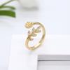 Zhongxing Nuevo 2022 Estilo Mori Anillo Fresco de Margarita para Mujer Oro de 14K Apertura Ajustable Accesorios de Pulsera DIY