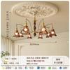 Lustre Retrô Francês para Sala de Estar Novo Estética da Dinastia Song Chinesa Lâmpadas para Restaurante Americano Quarto Sala de Jantar Hall