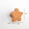 Colgador de Pared de Madera Maciza Escandinava Zakka Sin Taladrar Pared de Entrada Gancho Adhesivo Abrigo Sombrero Estrella Luna Creativo