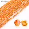 Venta caliente transfronteriza de cuentas de diamante de dos puntas de cristal AB de color mágico galvanizado de 4 mm, accesorios para hacer joyas DIY