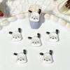 Accesorios de Arte de Uñas de Dibujos Animados de Celebridades de Internet, Purpurina Fina Roja que Brilla en la Oscuridad Gato Kt, Panda de Ojos Grandes con Pedrería de Resina, Decoraciones de Uñas Portátiles para Bricolaje