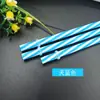 Despeje 27 cm Paja Alargada con Rosca de Anillo Desechable de Plástico Duro Recta Tubería de PP Grado Alimenticio Paja de Doble Color con Hebilla
