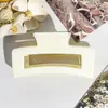 Presilha de Cabelo Colorida Fosca 8,5cm, Estilo Coreano Elegante Quadrada para Meio Rabo Presilha Tubarão, Nova Presilha de Cabelo Feminina para Penteados