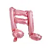 Globos de notas simples y dobles para decoración de bodas, globos de papel de aluminio, globos de corchea para decoración de fiestas