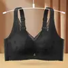 Lencería para Mujer de Busto Pequeño, Realzando y Soportando los Senos Laterales, Anti-Caída, Sujetador Sexy Delgado de Encaje con Copas Perforadas, Sujetador sin Varillas para Mujer