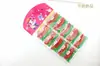 Cartão de papel base de elástico vermelho brilhante corda anel de cabelo Liu Fang com elástico de lã 1 real 2 reais acessório de cabeça fornecimento no atacado