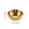 Dropshipping Transfronterizo Temu Plato Redondo Pequeño de Acero Inoxidable Estilo Japonés Dorado Plato para Condimentos de Salsa Cocina Plato para Salsa para Mojar