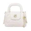 Bolsa de Mão Bordada Acolchoada Transfronteiriça Atacado Estilo Chanel Bolsa de Mão Corrente de Luxo Leve Primavera Cedo Bolsa Transversal