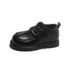 Sapatos de performance para meninas de 6 anos, com sola macia, para primavera e outono, sapatos sociais infantis, sapatos pequenos de couro estilo universitário, sapatos escolares pretos