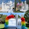 Trampolín Blanco Exterior Fotografía Trampolín Castillo Infantil Castillo Travieso Fiesta de Cumpleaños Trampolín Boda Accesorios de Trampolín