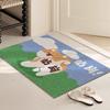 Tapete de Entrada PVC Lenha Criativo Tapete de Piso para Porta de Entrada Casa de Aluguel Terra Suja Círculo de Arame Tapete de Piso para Entrada de Casa Tapete de Porta