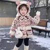 Suéter Peludo para Niña Otoño Invierno 2026 Estilo Nuevo Niños Elegante Bebé Niña Forro Polar Engrosado Invierno Abrigo Fair Isle Moderno